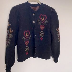 Vintage puff sleeve cardigan